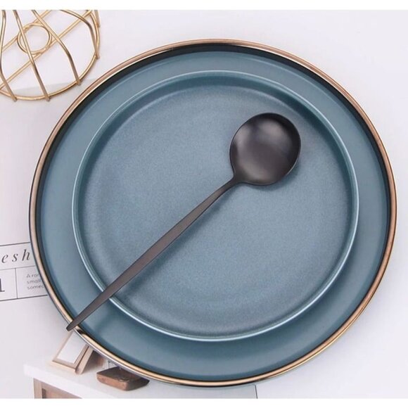 110 black gunmetal stainless steel spoons